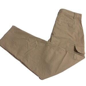 Banana Republic Cargo Pants Womens 8 Tan Cropped Capris Pockets Outdoors Camping